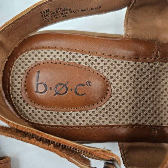 Born Of Concept Flat Comfort Sandal Sz 11 Brown Leather Casual Bohemian Walking - Picture 12 of 12